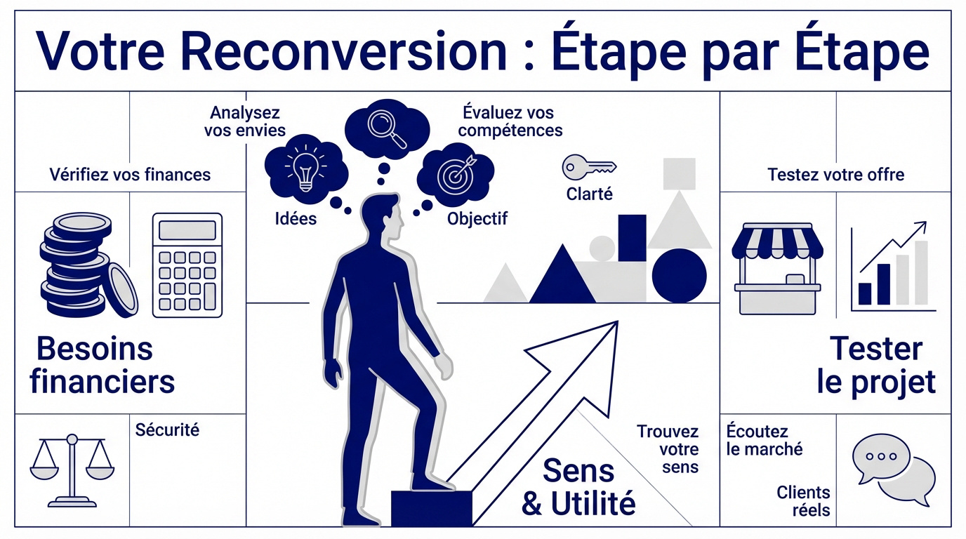 Étapes clés pour réussir sa reconversion vers l'entrepreneuriat